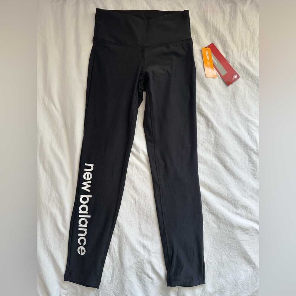 NWT New Balance Black Leggings with Logo